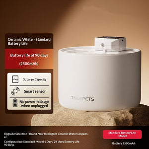 Cat Water Fountain Ceramic Pet Automatic Water Dispenser