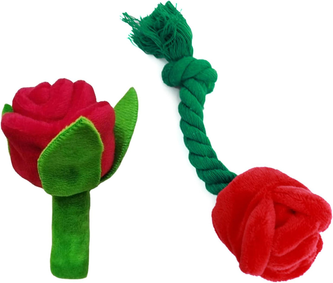 Chew Resistant Plush Rose Dog Toy