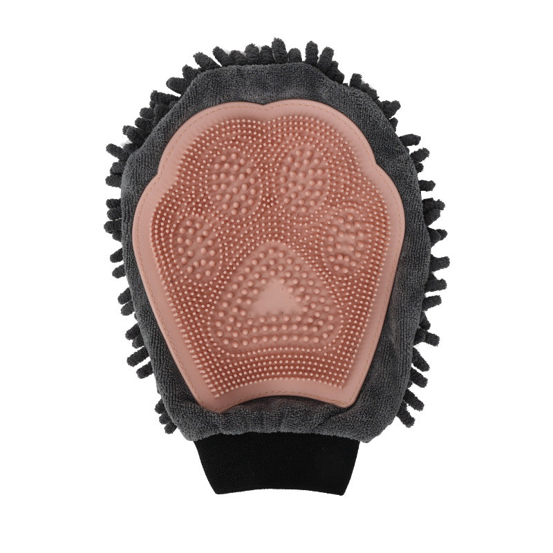2-In-1 Pet Bathing Grooming Glove  Dog Massage Brush