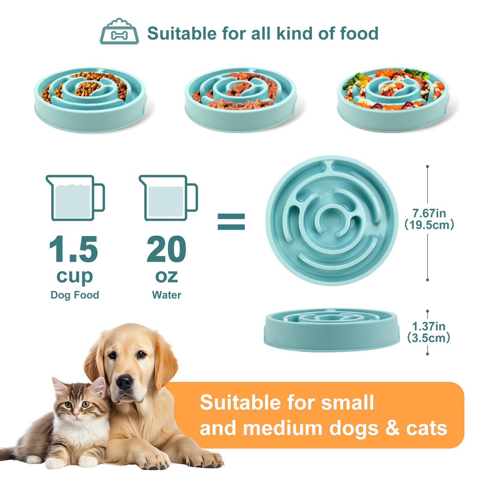 Silicone Dog Slow Feeder Puzzle Bowl Anti-Choking