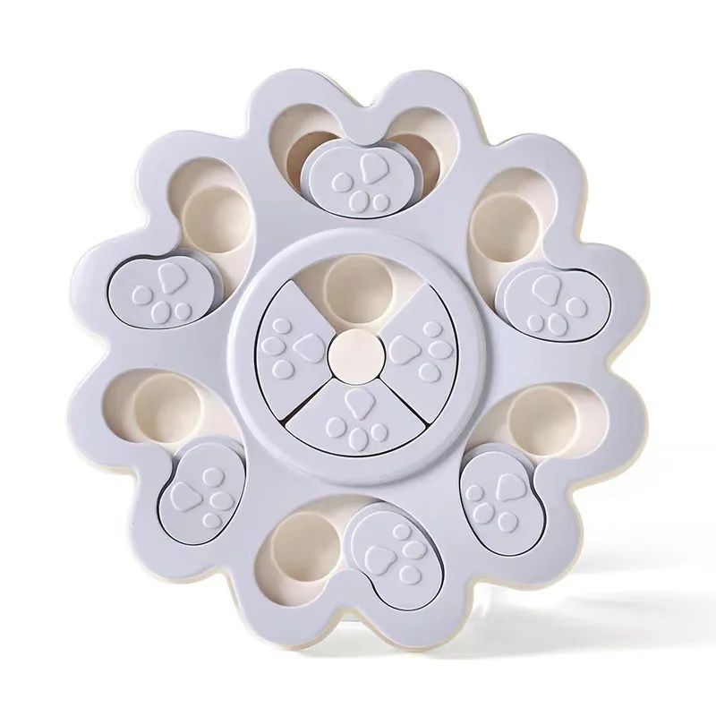 Flower Shape Dog Puzzle Slow Feeder Interactive Bowl