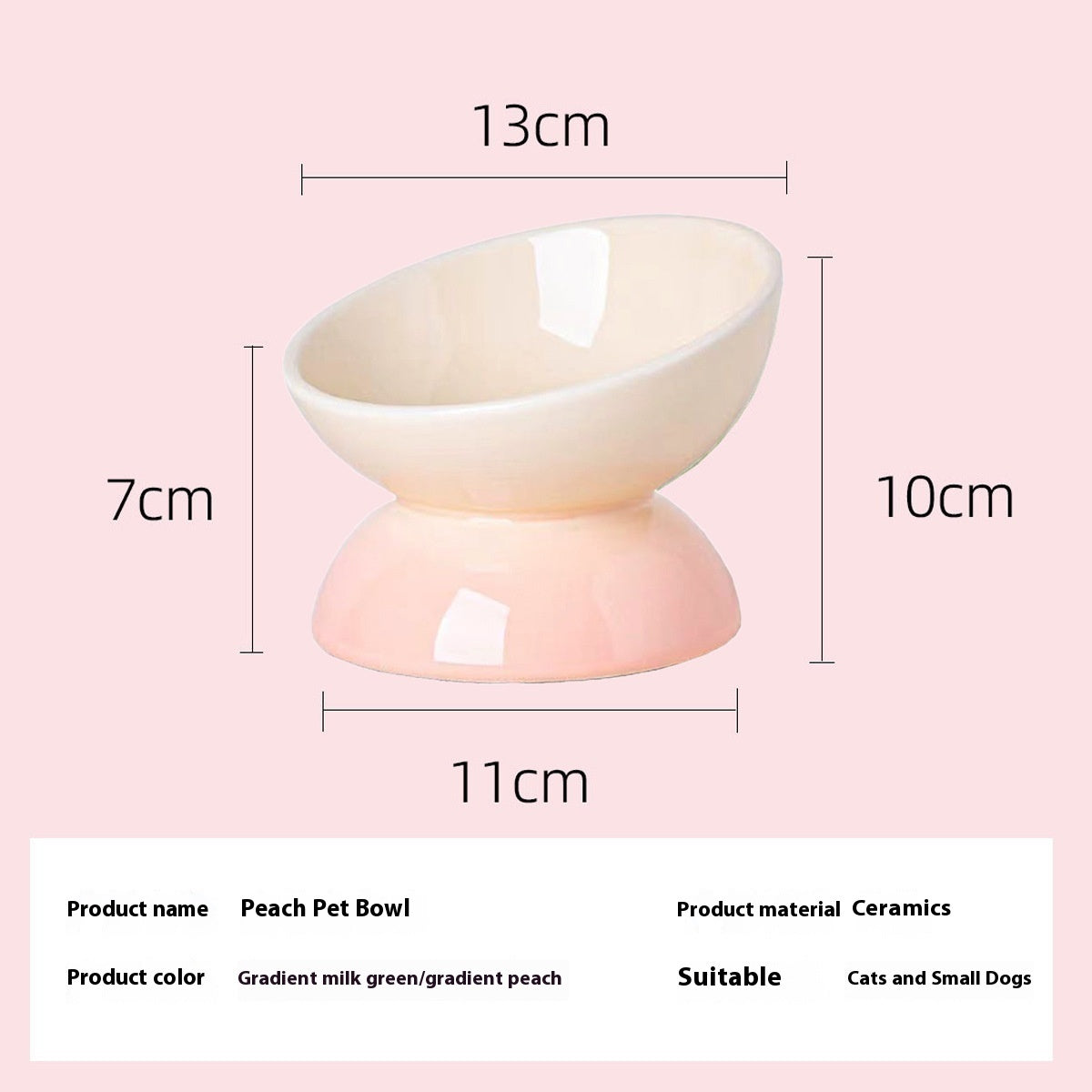 Bowl Ceramic Oblique Mouth Protection Cervical Spine Large Capacity Large Diameter