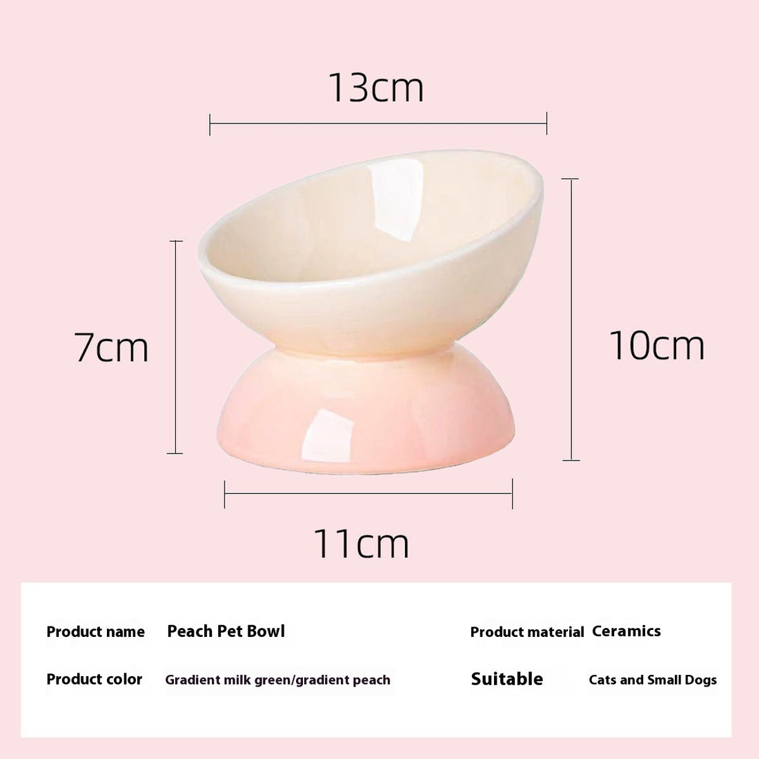 Bowl Ceramic Oblique Mouth Protection Cervical Spine Large Capacity Large Diameter