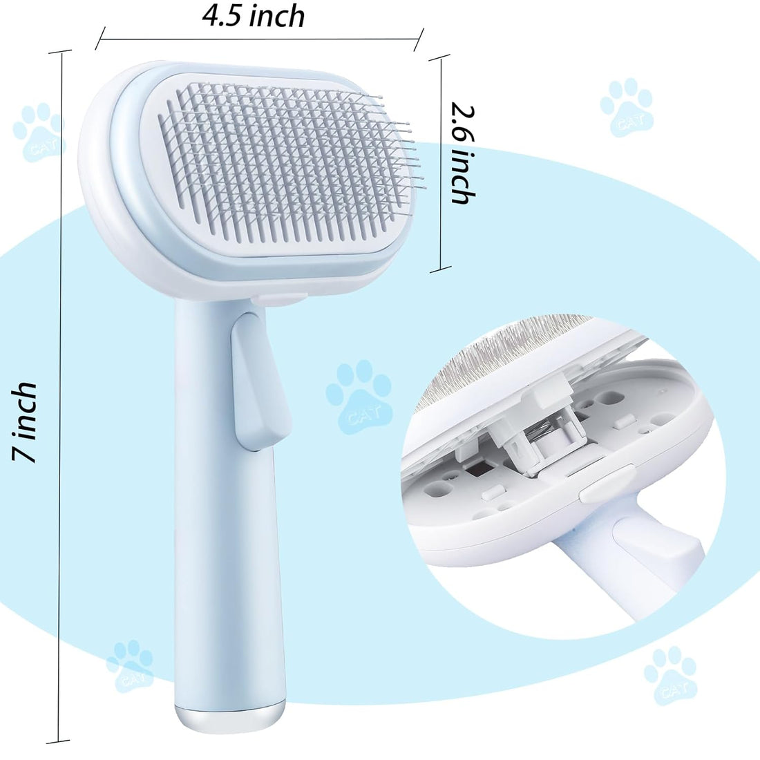 5-In-1 Pet Grooming Brush Set Self-Cleaning DeShedding Comb