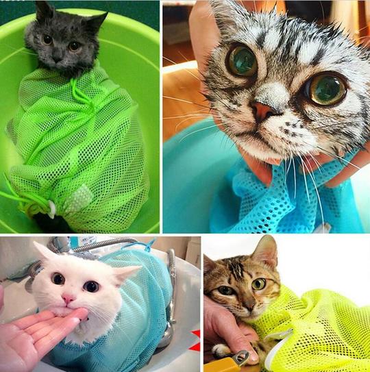 Pet Soft Cat Grooming Bag Adjustable Multifunctional Polyester