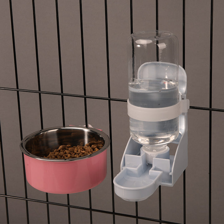Food Bowl Neck Guard Stainless Steel Fixed Hanging Cage Cat Water Bowl Pet Bowl