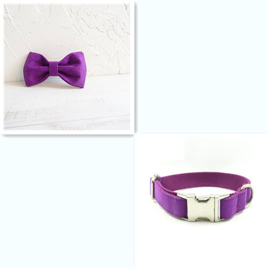 Solid Pet Bow Tie Collar Accessories