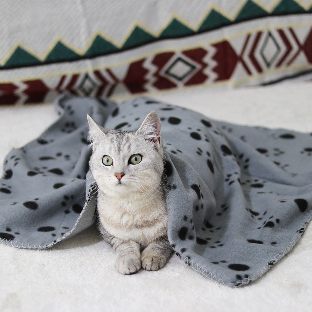 Dog Double-sided Fleece Blanket Warm Pet Blanket