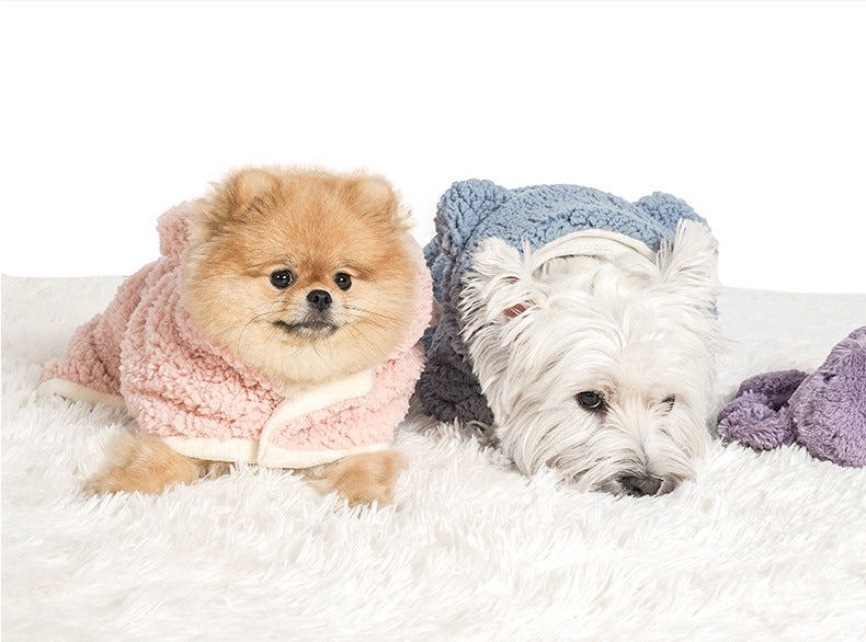 Pet Cloak Cute Cotton Velvet Warm Blanket