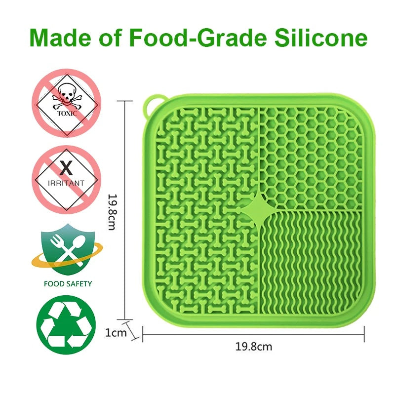Dog Licking Mat Slow Feeder Suction Cup Anxiety Relief Pad