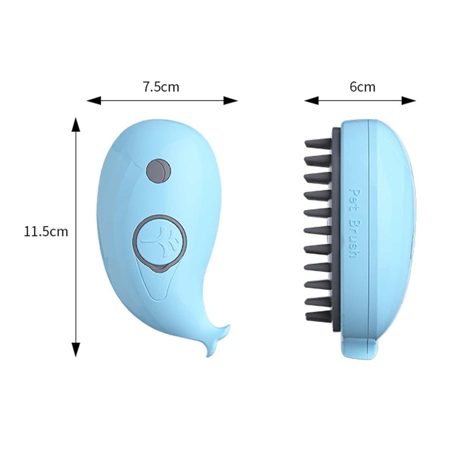 Steamy Cat Brush - 3-in-1 Whale-Shaped Cat Steam Brush