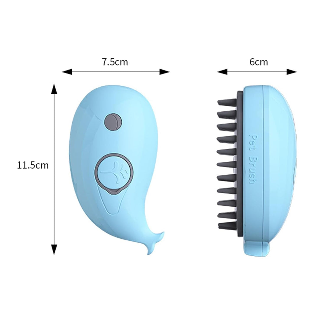 Steamy Cat Brush - 3-in-1 Whale-Shaped Cat Steam Brush