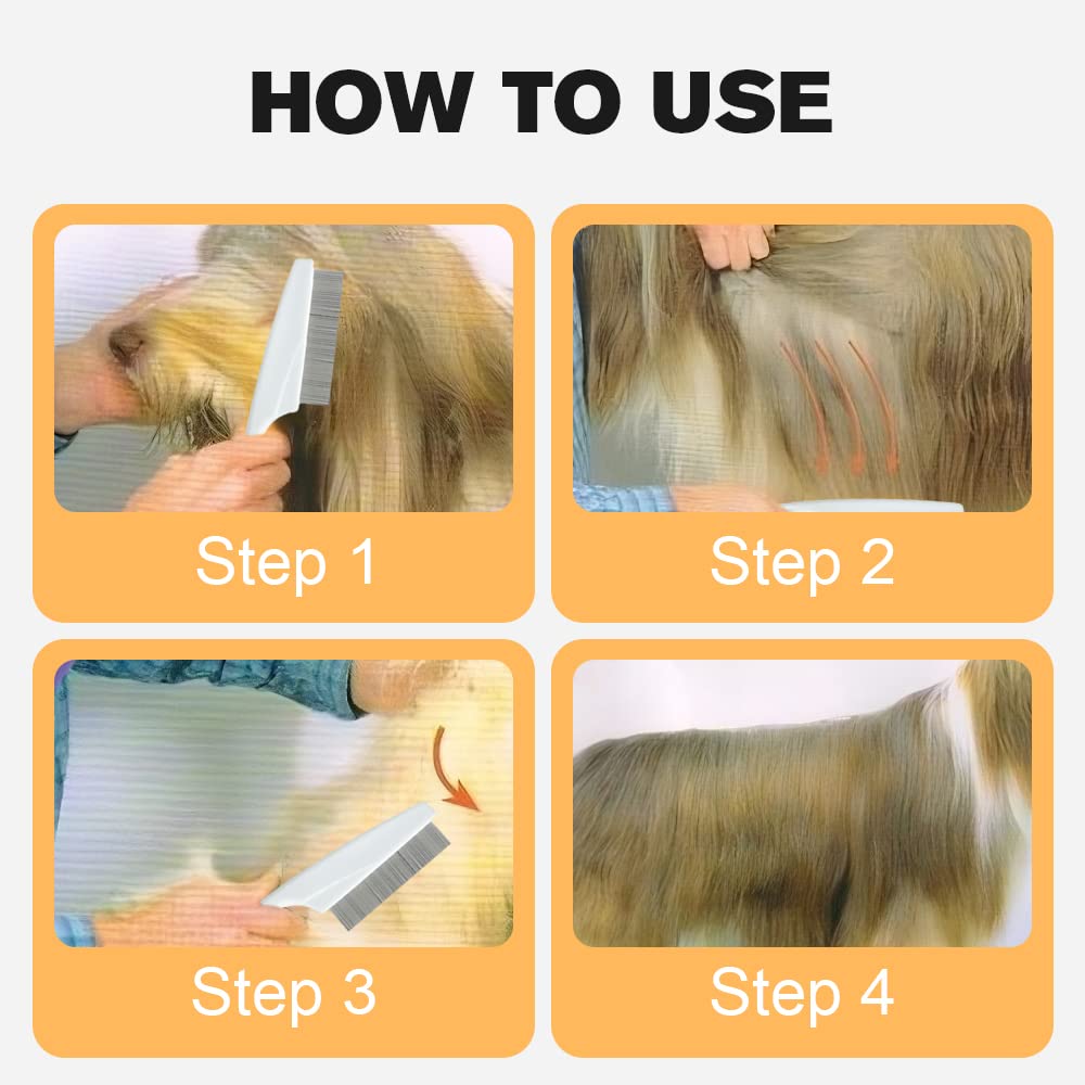 Multifunctional Pet Grooming Comb Tear Stain Removal Brush Kit