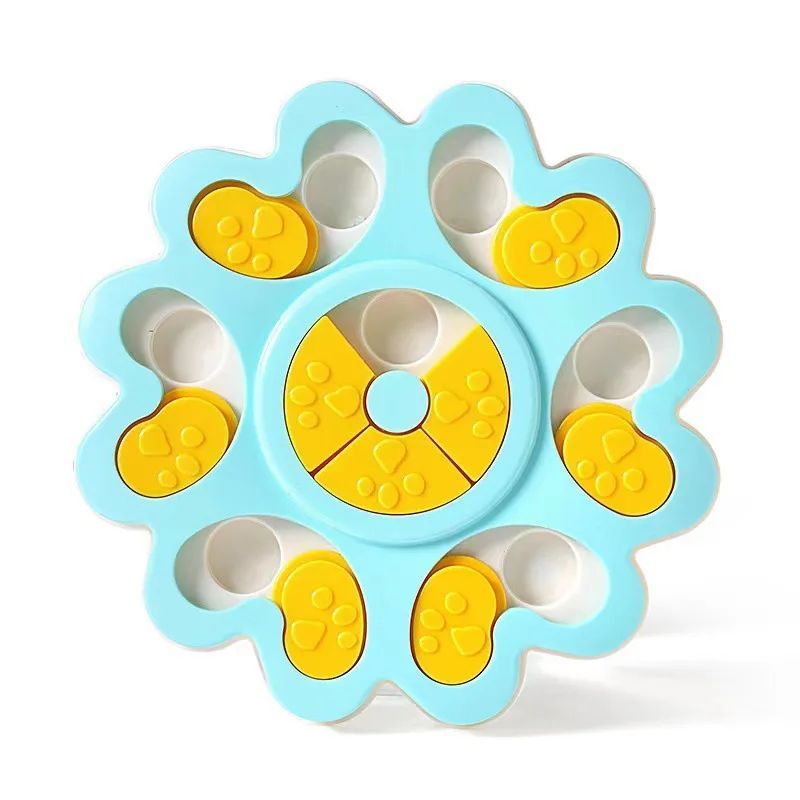 Flower Shape Dog Puzzle Slow Feeder Interactive Bowl