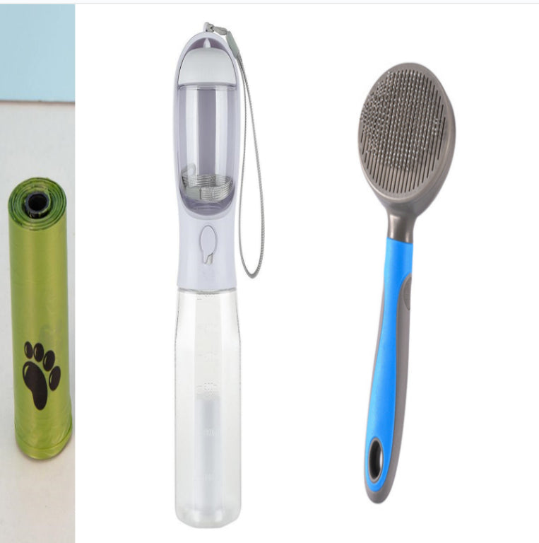 Portable Cat Bottle Food Feeder Drinker Poop