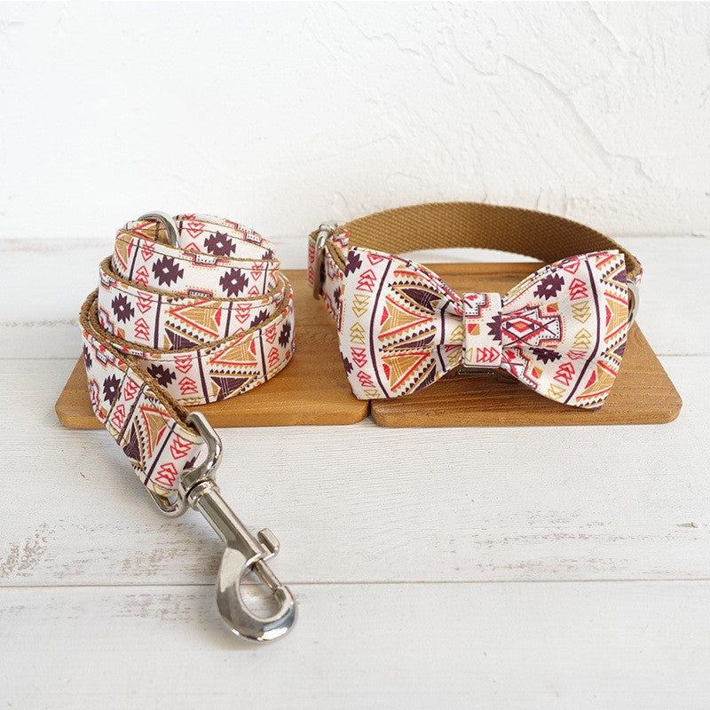 Pet Leash Bow Tie Collar Jewelry Accessory