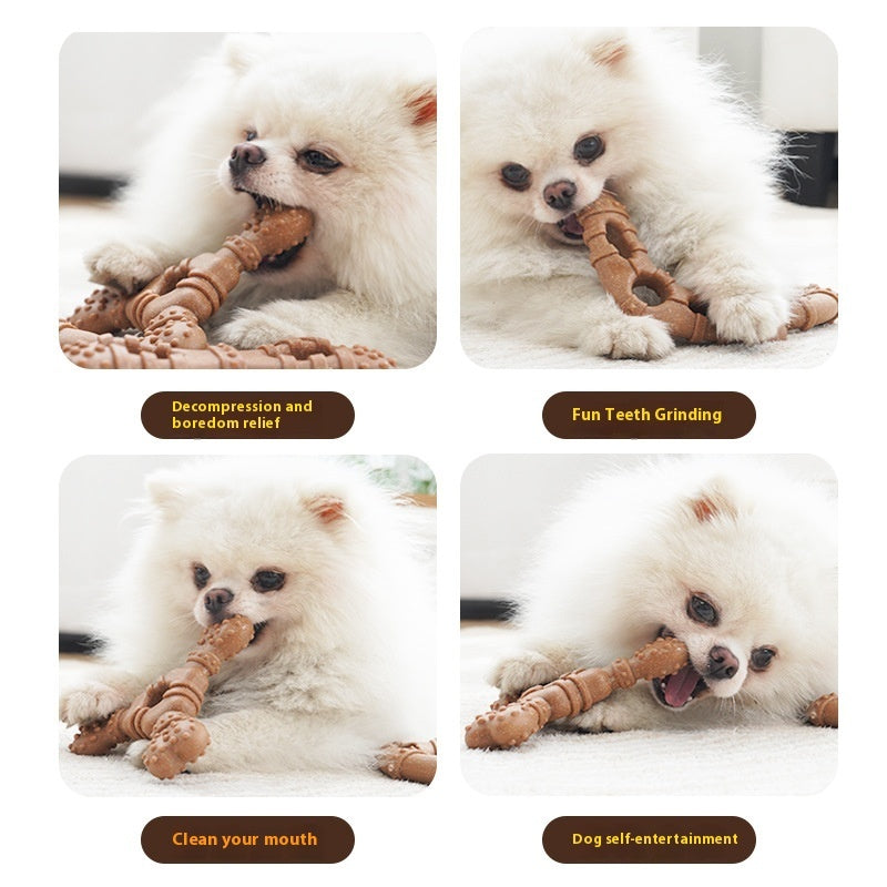 Dog Toy Bone Molar Rod Bite-resistant Teeth Cleaning