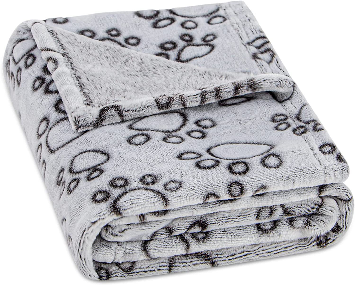 Soft High Quality Pet Blanket Grey Paw