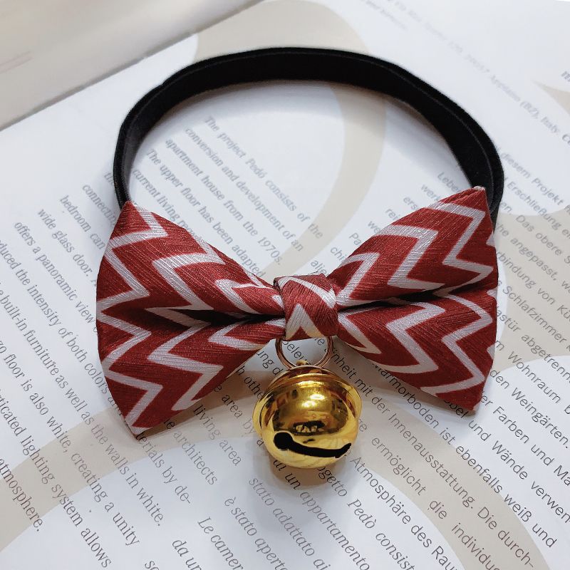 Pet Bow Tie Bell Collar AccessoryD