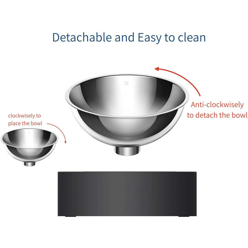 Adjustable Stainless Steel Pet Double Bowls Anti-Slip