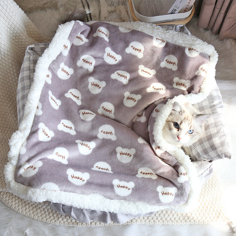 Thick Lamb Fleece Pet Dog Blanket Soft Flannel