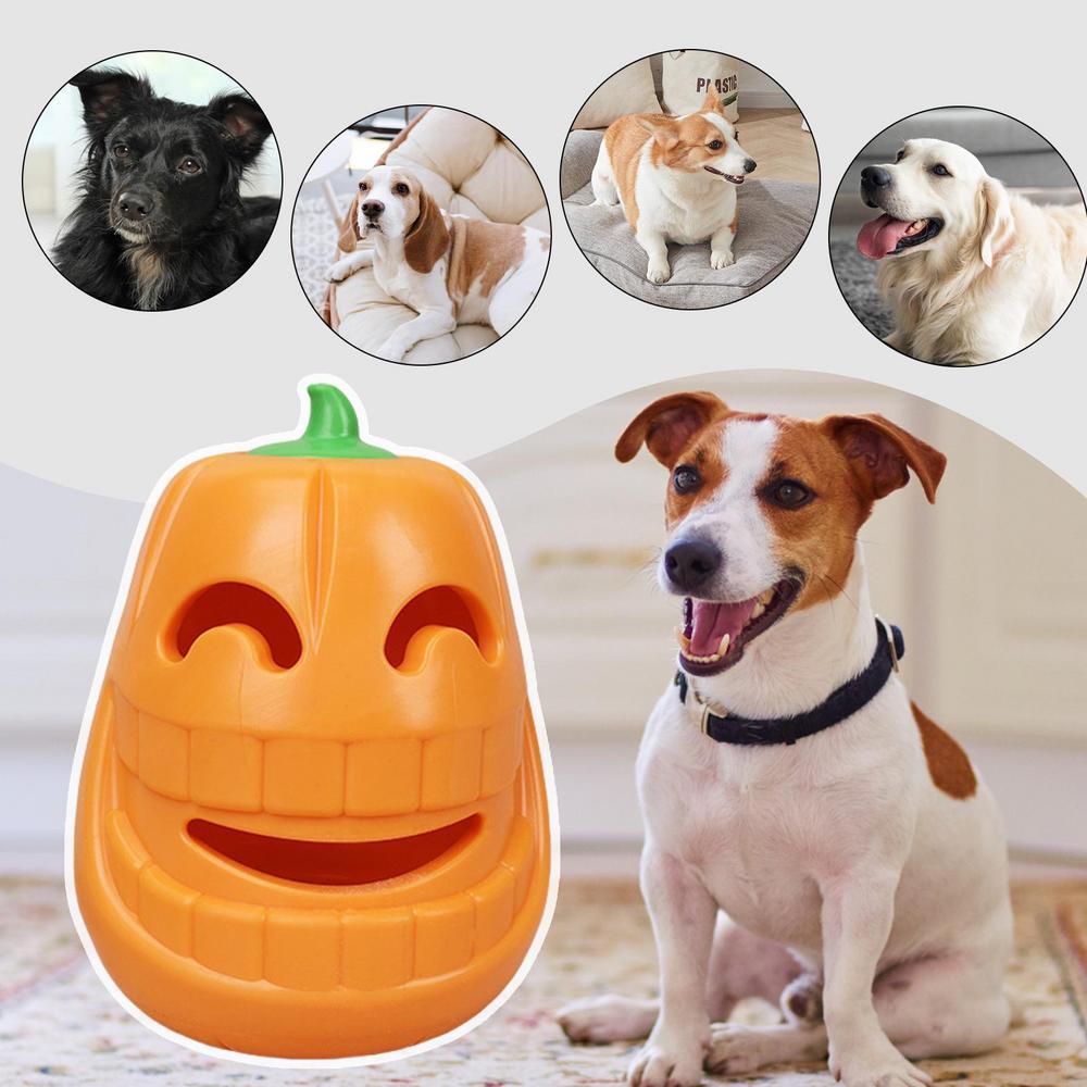 Pumpkin Shape Tough Dog Chew Toy