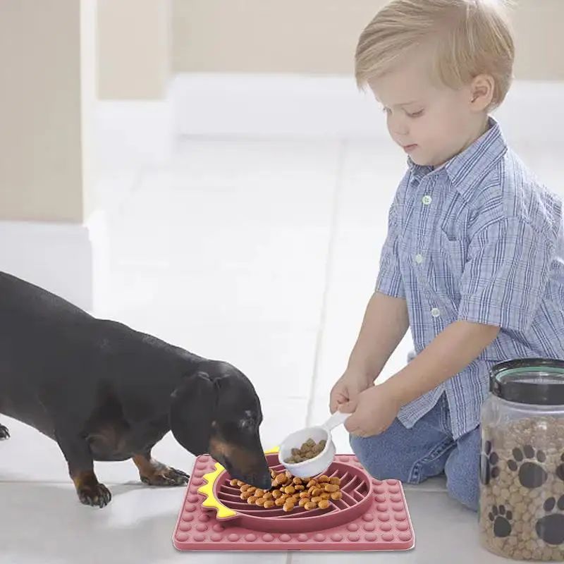 Stable Slow Feeder Licking Mat Dog  Bowl