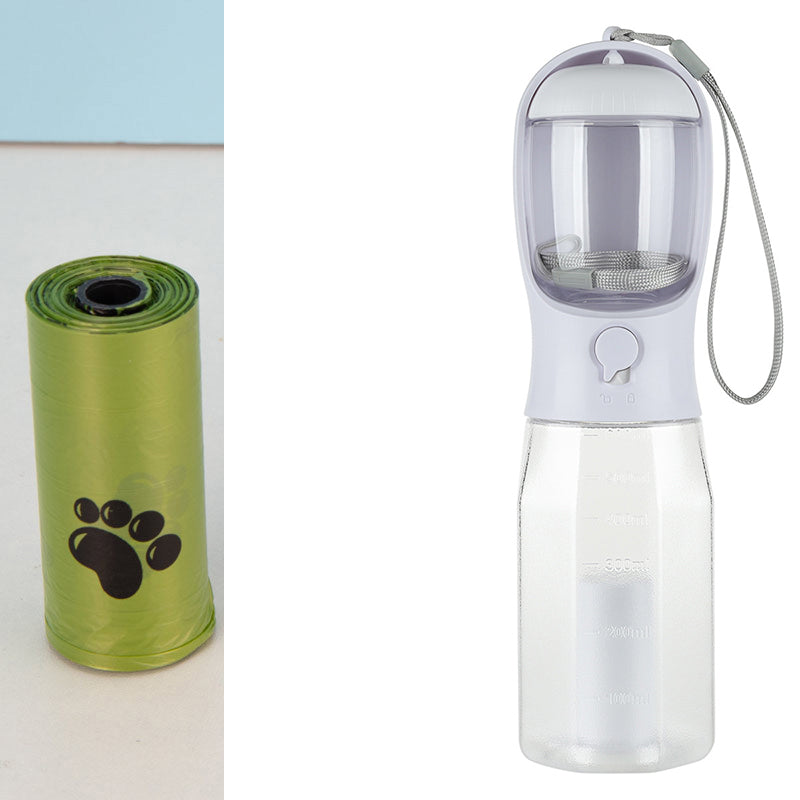 Portable Cat Bottle Food Feeder Drinker Poop