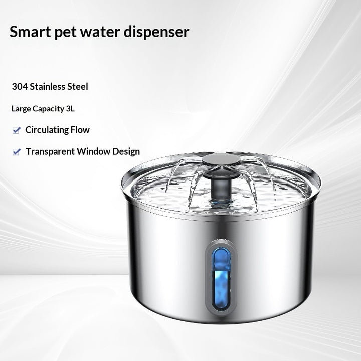 Cat Water Fountain 304 Stainless Steel Cat Water Dispenser
