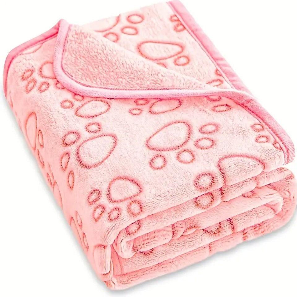 Soft High Quality Pet Blanket Grey Paw
