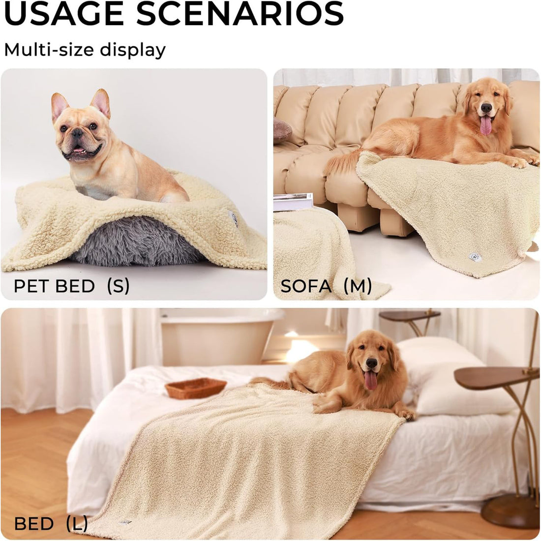 Shu Cotton Velvet Pet Blanket Warm Hair