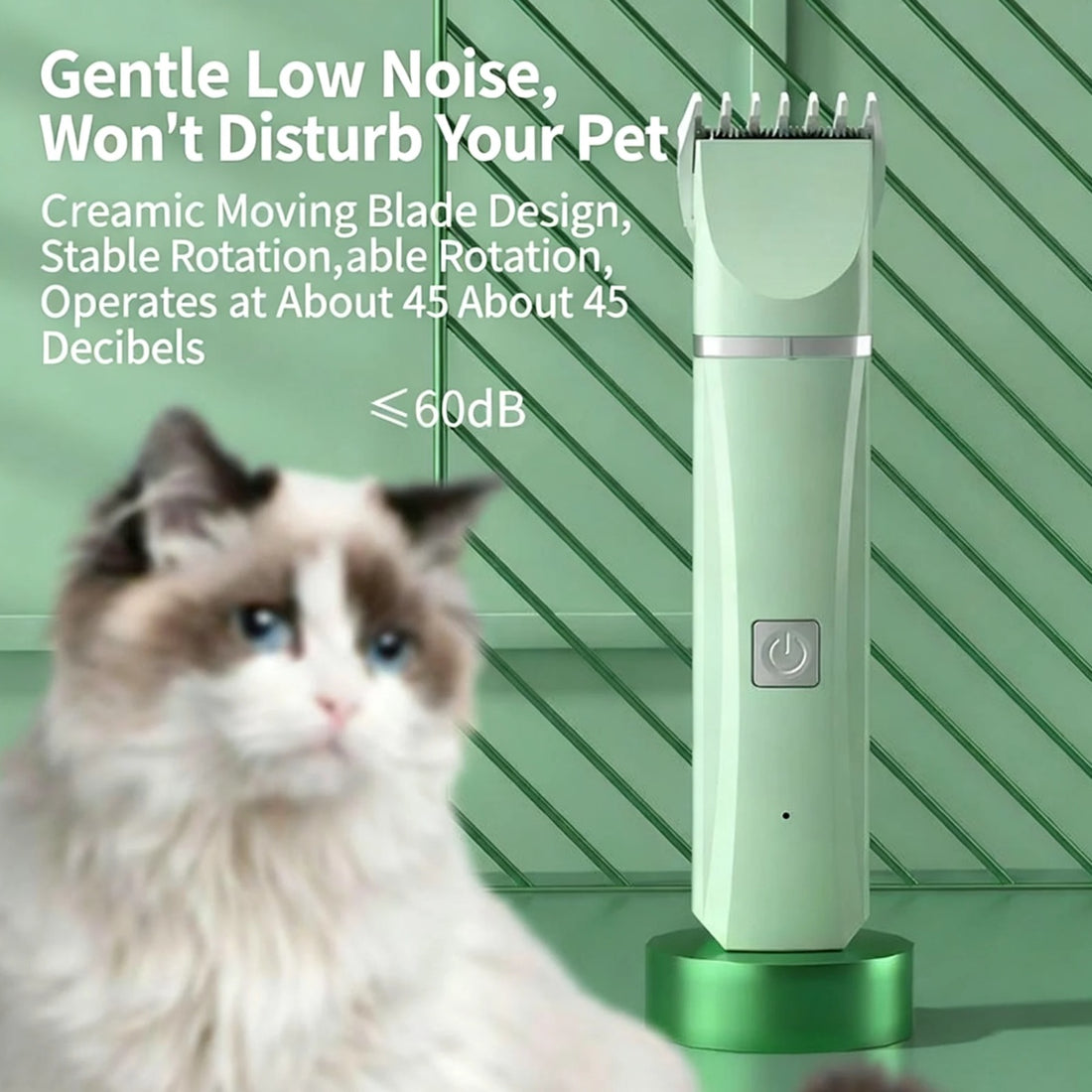 4-In-1 Pet Grooming Kit Quiet Rechargeable Hair Trimmer