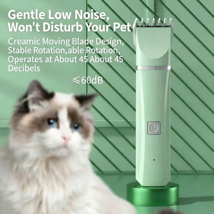 4-In-1 Pet Grooming Kit Quiet Rechargeable Hair Trimmer