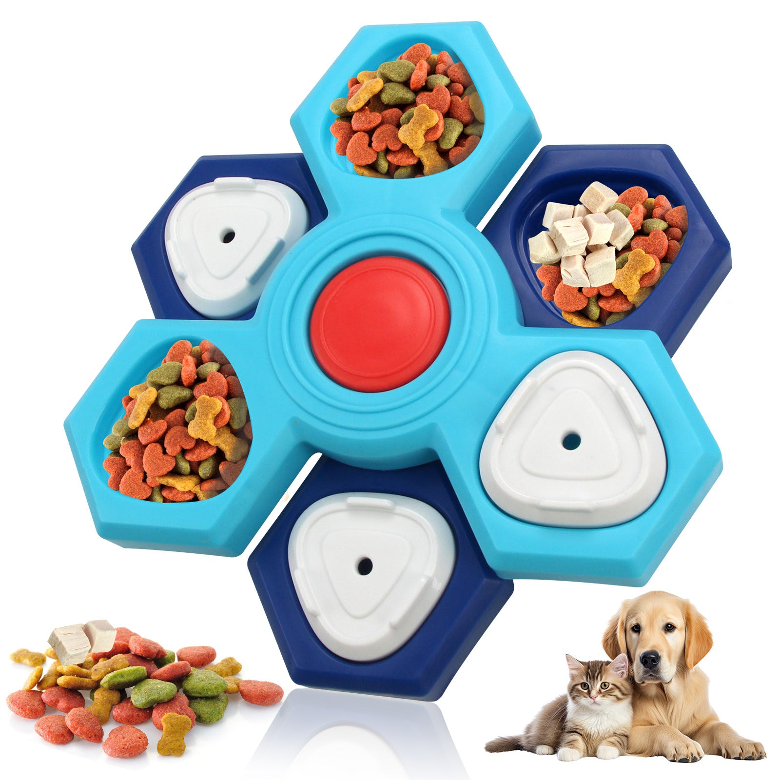 Interactive Dog Treat Puzzle Feeder IQ Training Toy