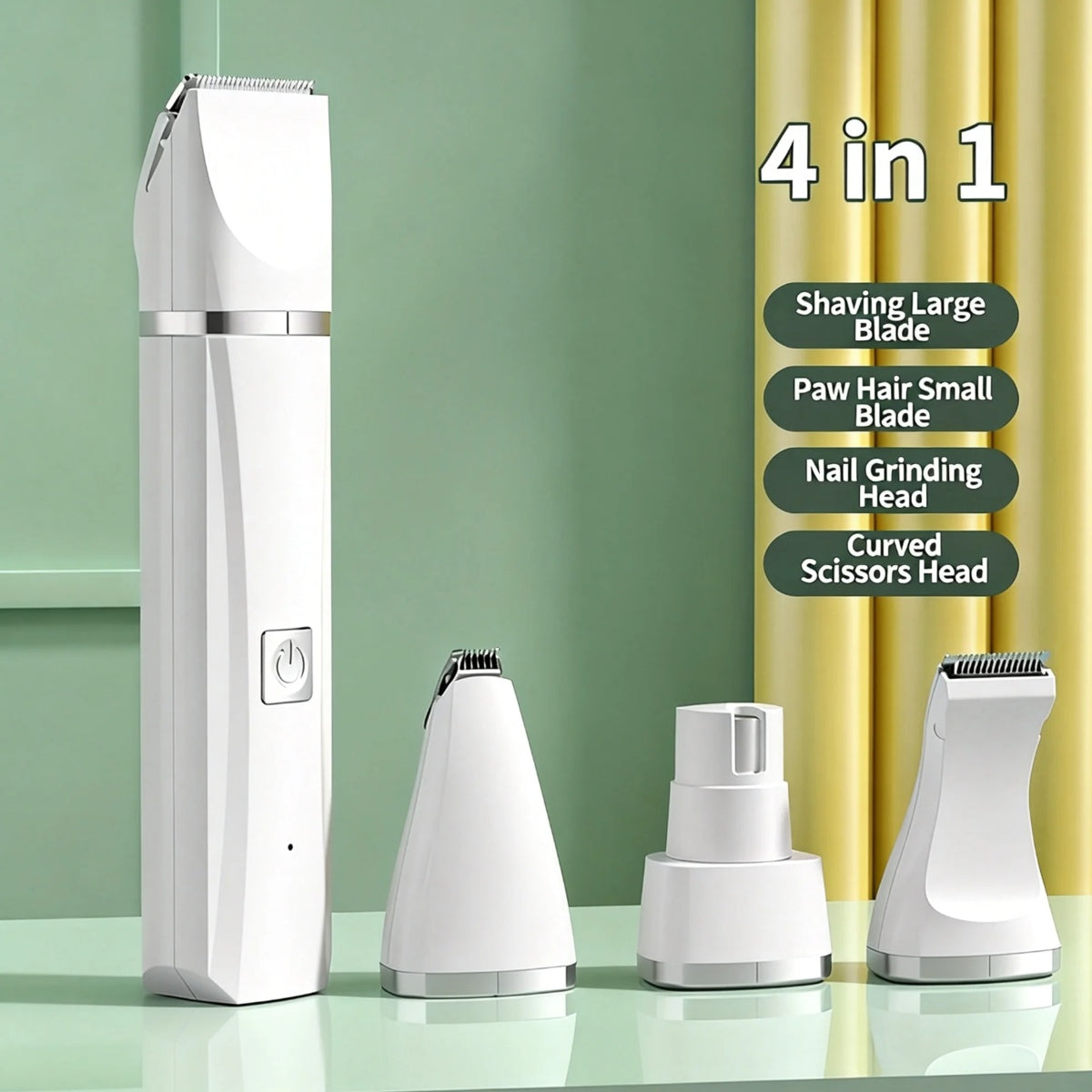 4-In-1 Pet Grooming Kit Quiet Rechargeable Hair Trimmer