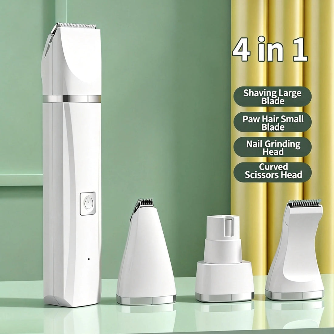4-In-1 Pet Grooming Kit Quiet Rechargeable Hair Trimmer