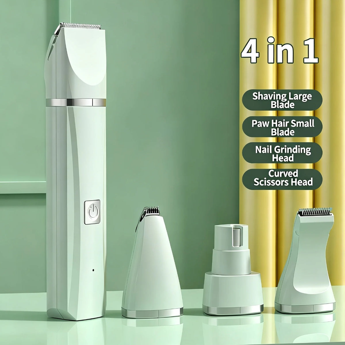 4-In-1 Pet Grooming Kit Quiet Rechargeable Hair Trimmer