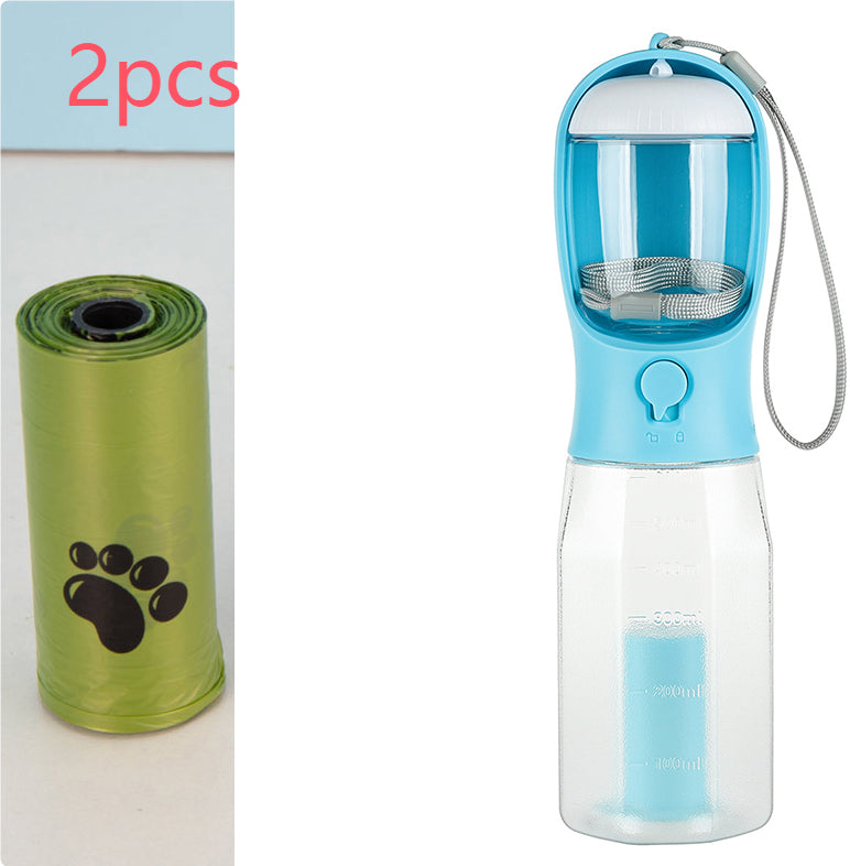 Portable Cat Bottle Food Feeder Drinker Poop