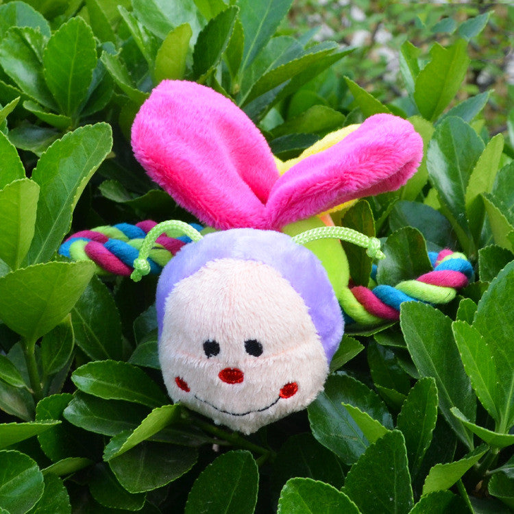 Plush Butterfly Pet Dog Cat Chew Toy