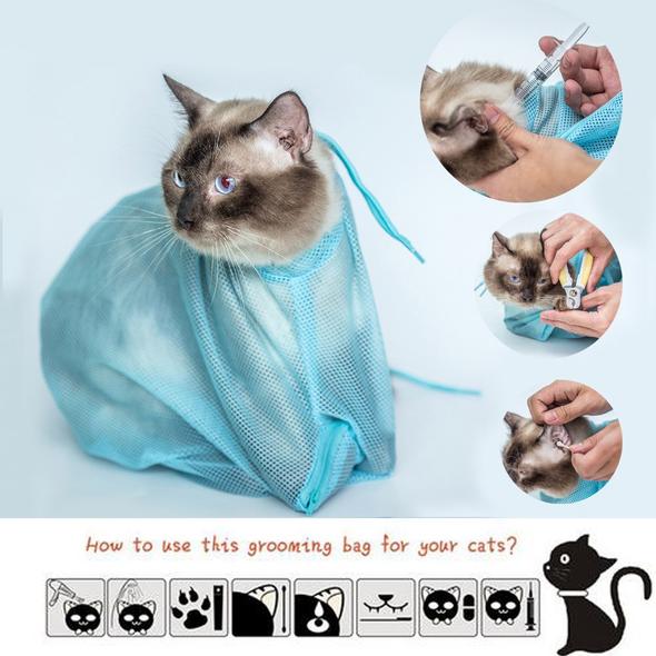Pet Soft Cat Grooming Bag Adjustable Multifunctional Polyester