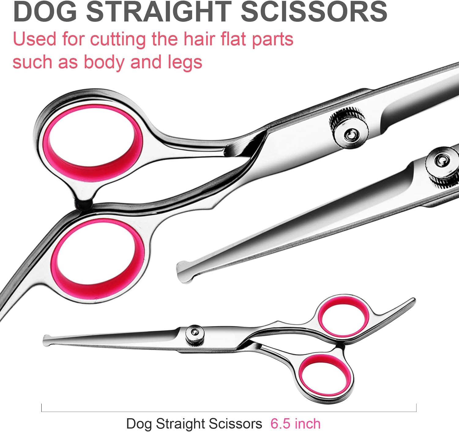 Dog Grooming Scissors Set Stainless Steel Curved Thinning Safety Tip