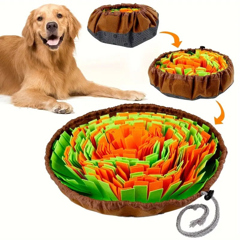 Pet Toy Dog Food-Dispensing Sniffing Training Bowl Puzzle Stress-Relief Scent Training