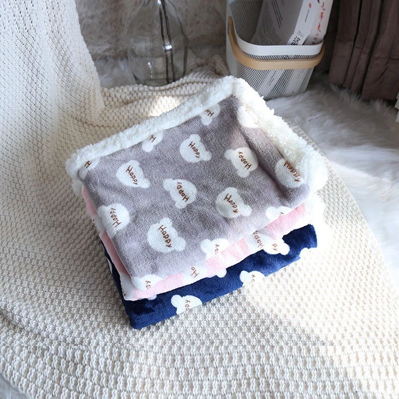 Thick Lamb Fleece Pet Dog Blanket Soft Flannel