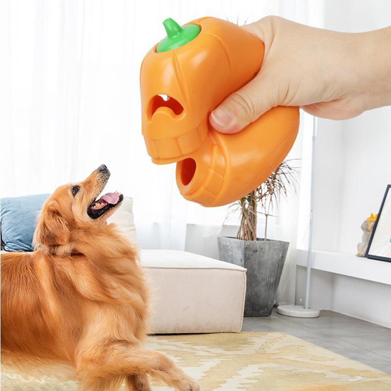 Pumpkin Shape Tough Dog Chew Toy