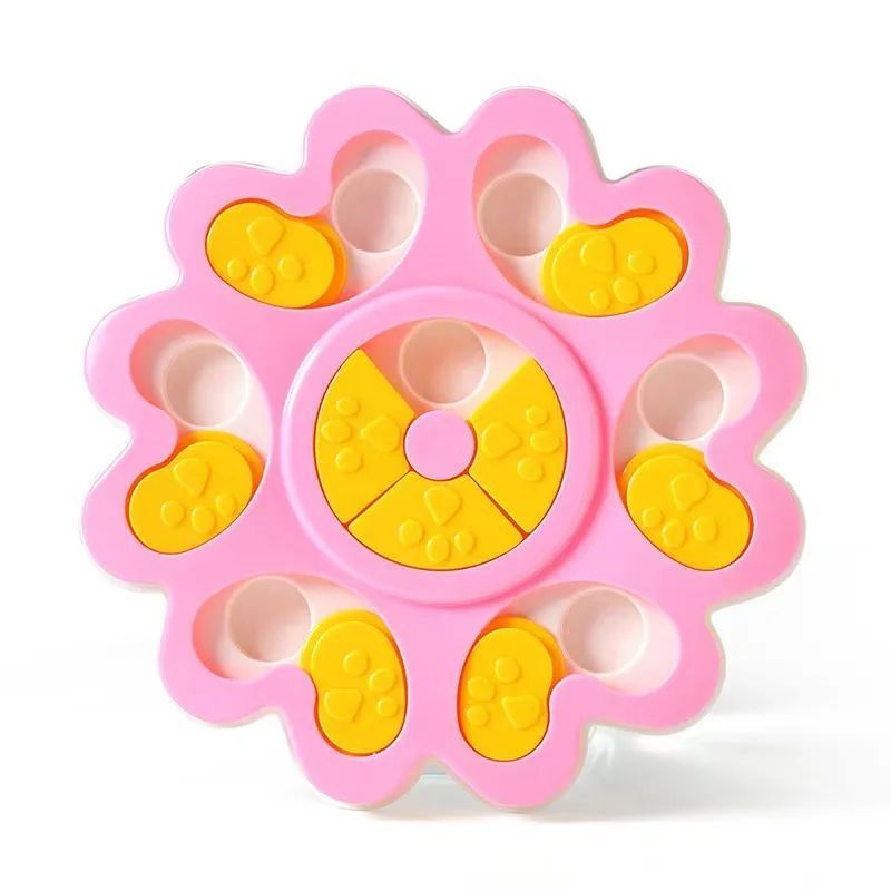 Flower Shape Dog Puzzle Slow Feeder Interactive Bowl