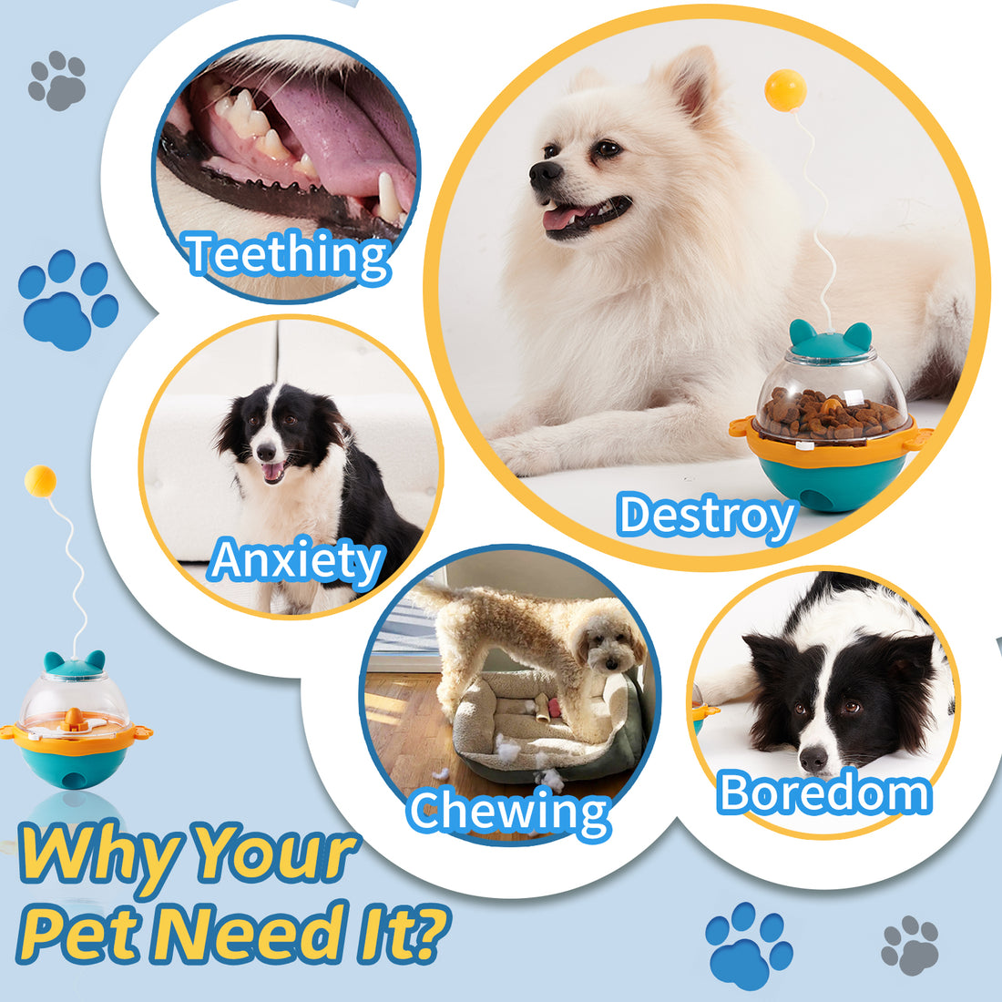 Guardians Tumbler Pet Toy Dog Leaky Food Toy Interactive