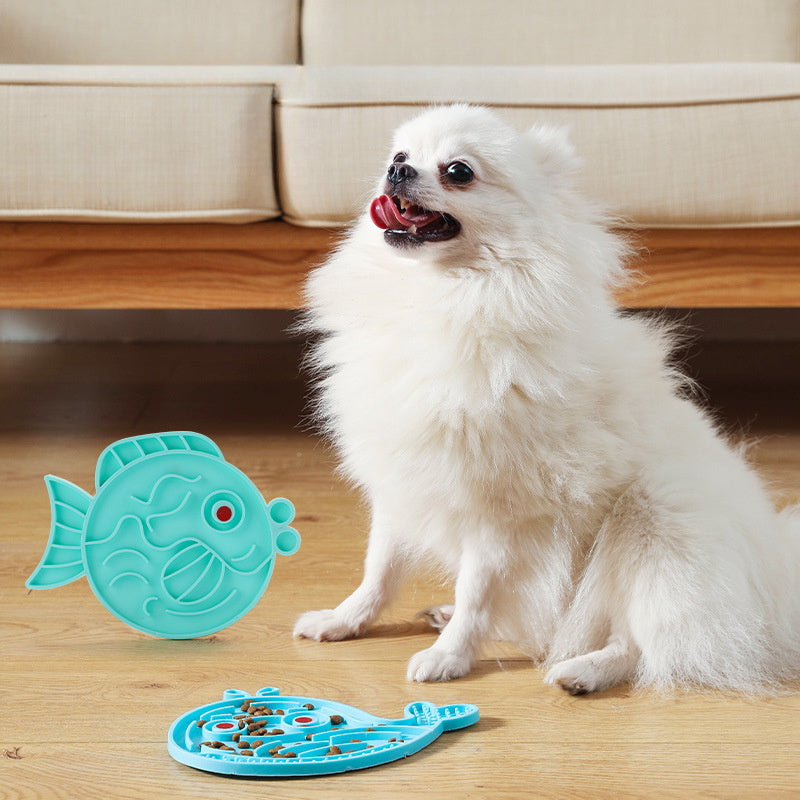 Portable Dog Slow Feeder Licking Pad Bowl