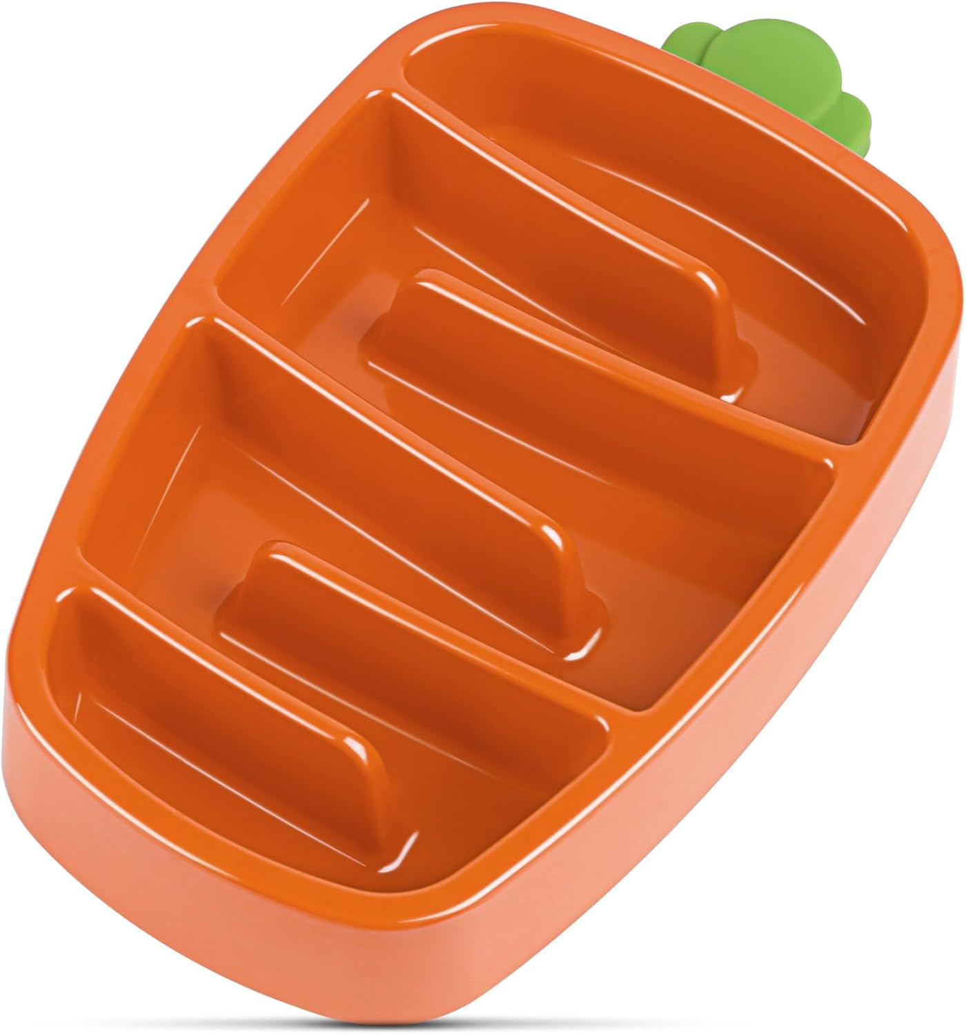 Carrot Design Non-Slip Slow Feeder Dog Bowl