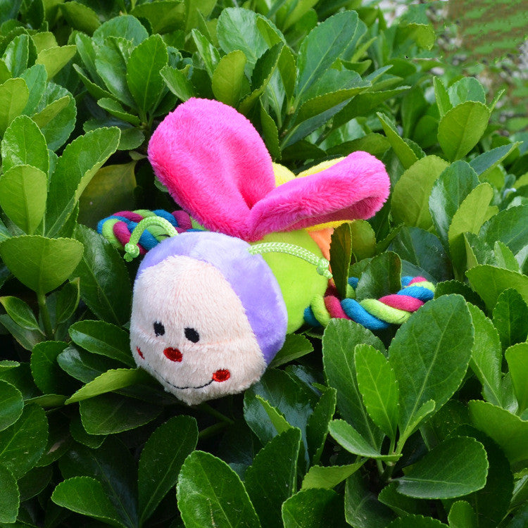Plush Butterfly Pet Dog Cat Chew Toy