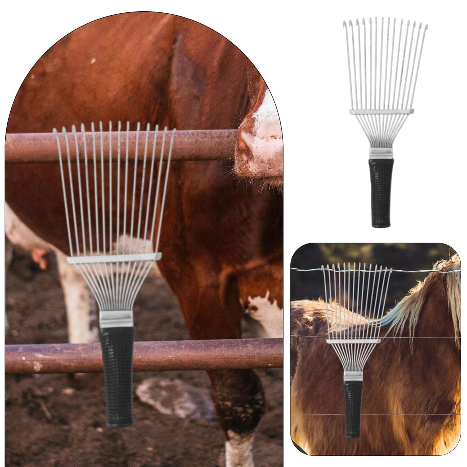 Pet Dematting Rake Comb Grooming Brush For Dogs And Horses